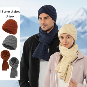 Ensemble <span class=keywords><strong>Bonnet</strong></span> <span class=keywords><strong>et</strong></span> Écharpe Chauds Mode Automne/Hiver 2026 – Ensemble Deux Pièces Tricoté <span class=keywords><strong>Bonnet</strong></span> <span class=keywords><strong>et</strong></span> Écharpe pour Hommes <span class=keywords><strong>et</strong></span> Femmes - Product Image 1