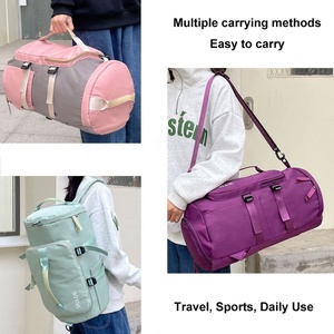 Bolsa de gimnasio de gran capacidad personalizada al por mayor, Mochila deportiva de muestra gratis para mujeres y hombres, bolsa de viaje de lona para hacer ejercicio - Product Image 3