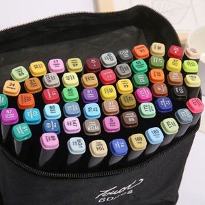 Double Headed Non-Toxic Alcohol Brush Art Marker <b>Pen</b> Set Washable <b>Erasable</b> PP Material Watercolor 80 Colors Children Adults Box - Product Image 3