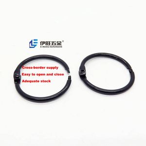 YIWANG 1.2 Inch Black Metal Loose Leaf Book <b>Rings</b> Craft Photo Album DIY <b>Binder</b> Clip <b>Rings</b> - Product Image 1