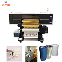 Imprimante UV DTF Qinyu originale, nouvelle, personnalisable, 600 mm, pour impression d'étiquettes épaisses en rouleau, machine d'impression Flex Crystal