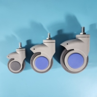 Roue simple de roulette médicale de 3 pouces 75mm avec le frein pour des meubles d'hôpital