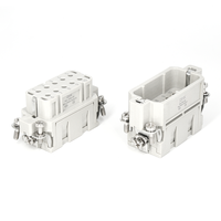 Borne à sertir IP65 à 10 broches robuste Inserts mâles minces à 16 broches Connecteur en alliage de matériau de contact en cuivre du fabricant