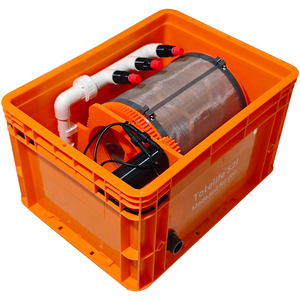 Microfiltro <span class=keywords><strong>a</strong></span> Tamburo Rotante Compatto con Lavaggio Automatico, Rete in Acciaio Inox 200 Mesh per Piccoli Stagni Koi e Acquacoltura - Product Image 1