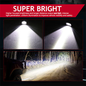 ไฟสีเหลืองอำพันหรือสีขาว2ชิ้นไฟ LED ทำงาน2.6นิ้ว54W รูปแบบลำแสงเฉพาะจุดสว่างมาก - Product Image 6