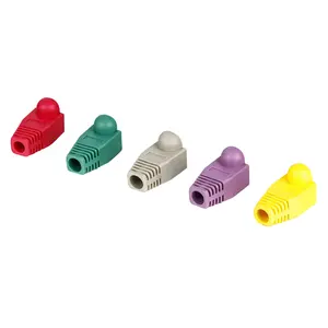 Bota de borracha colorida rj45, bota para tampões modulares