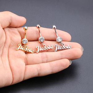 <span class=keywords><strong>Piercing</strong></span> all'<span class=keywords><strong>Ombelico</strong></span> Personalizzato Qiuhan ODM in Acciaio Chirurgico Dorato con Zirconi, Gioielli per il Corpo Hip Hop, Anelli per <span class=keywords><strong>Ombelico</strong></span> Personalizzati, Regalo - Product Image 5
