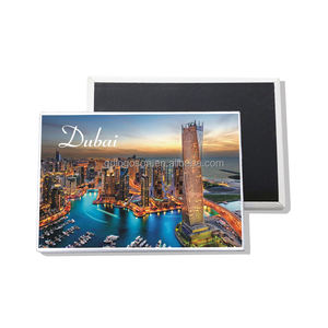 Magnet Souvenir Dubai Foto Kustom Pelat Timah Pemandangan Dubai <span class=keywords><strong>Burj</strong></span> Al-Arab <span class=keywords><strong>Burj</strong></span> <span class=keywords><strong>Khalifa</strong></span> Magnet Kulkas Timah - Product Image 1