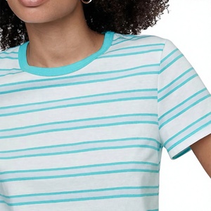 Nueva Colección de Camisetas Gráficas para Mujer, Camiseta de Manga Corta de Algodón Jersey, Estampada, con Ilustraciones Personalizadas, Marca Privada, Fabricante OEM - Product Image 4