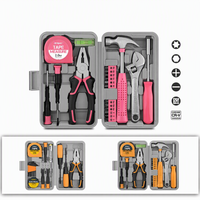 Ensemble d'outils de réparation manuels miniatures de haute qualité, multifonction, avec mètre ruban, marteau, clé hexagonale, étui rigide, boîte à outils OEM