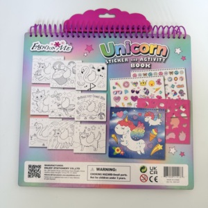Libro di Attività Personalizzato per Bambini con Ali, Album da <span class=keywords><strong>Disegno</strong></span> per Ragazze, Libro di Attività e Adesivi Unicorno - Product Image 6