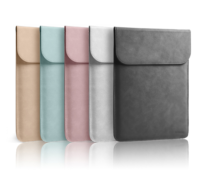 Vagen Leather Portable Laptop Sleeve Briefcase Laptop Bag