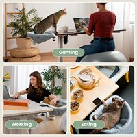 Ama-zon Meubles Offre Spéciale pour animaux de compagnie Hamac robuste pour lit de bureau pour chat avec tapis en peluche doux lavable pour lit de chat d'intérieur pour bureau