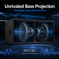 Système de Subwoofer Professionnel Haut de Gamme Double 18 Pouces 1600W 4 Ohms Passif pour Système Sonore de Stade et de Scène