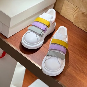 Baskets plateforme en cuir blanc pour femmes, design multicolore avec sangle auto-agrippante, chaussures décontractées MC pour le quotidien et la rue - Product Image 6