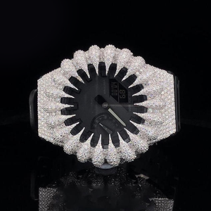 ตัวเรือนนาฬิกาแบบ Iced Out ลายกรงเล็บหมี ชุบทอง ประดับเพชร VVS Moissanite สำหรับ GA2100 ขายส่งจากโรงงาน - Product Image 1