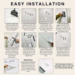 Premium <b>White</b> Gloss Dance Floor <b>Wrap</b> Dance Floor Vinyl Roll Removable Adhesive Vinyl Event Decor Wedding & Party Flooring - Product Image 4