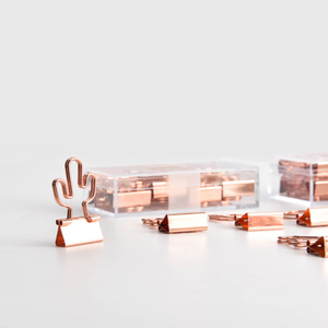 Khuyến Mại Văn Phòng Trường Học Kim Loại Rose <span class=keywords><strong>Gold</strong></span> Giá Rẻ Hình Trái Tim Tập Tin Chất Kết Dính Kẹp Giấy - Product Image 6