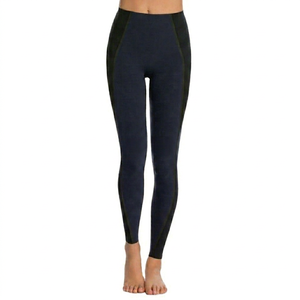 Women's Custom Print Breathable Gym Athletic High Waist Yoga Pants Winter Sports Nylon/Cotton Mesh <b>Elastic</b> Waist Closure <b>Lace</b> - Product Image 1