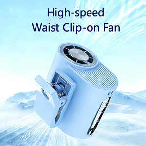 Ventilateur portable mini haute vitesse 2000 mAh, pliable, à clipser sur <span class=keywords><strong>parapluie</strong></span>, avec affichage LED, pour accrocher au cou - Product Image 3