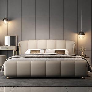 Modern Luxury Wooden Bedroom Furniture Soft Up-holstered Beds Super king Double Bed Frame Set with Mattress Included Designs - Product Image 4