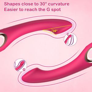 Ergonomie Gebogen Clitoris Anale Vibrators Stimulator Dildo, Volwassen Seksspeeltjes Met 10 Krachtige Vibrerende Modi, Volwassen Speelgoed Zacht - Product Image 4