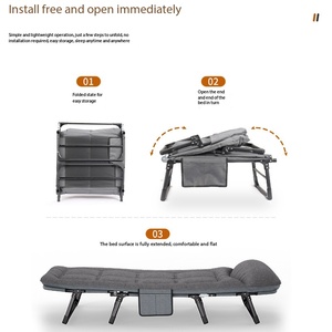 Sofá Cama Individual de Metal Oxford, Diseño Moderno, Multifuncional, Reclinable y Plegable <span class=keywords><strong>para</strong></span> Uso en Exteriores y Playa - Product Image 4