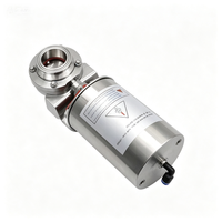 Válvula de Bola Sanitaria Eléctrica de 3 Piezas, Paquete Completo, Acero Inoxidable 304/316L, Conexión Soldada, Estándar ISO para Líquidos