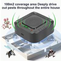 2 Paket Pengusir Hama Ultrasonik Bertenaga USB 8 Mode Sensor Gerak Pengusir Tikus Dalam & Luar Ruangan OEM Grosir