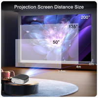 Projecteur Touyinger ET32 1500 Lumens ANSI Portable Full HD 4K Projecteur 5G WIFI Certifié Dolby Smart LED Beam Home Theater