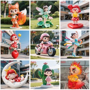 D105 Impresionante Figura de Robot de Dibujos Animados con Bola de Cristal, Escultura de Resina Personalizada, Estatua Resistente a la Intemperie para Parque de Atracciones o Centro Comercial - Product Image 3