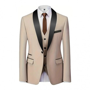 Nuevo Traje de 3 Piezas para <span class=keywords><strong>Hombre</strong></span> 2026, Corte Entallado, Blazer con Solapa, Chaleco y Pantalones, Traje Formal para Boda, Fiesta de Graduación, Esmoquin - Product Image 5
