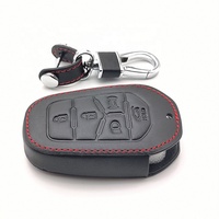 5 boutons en cuir voiture télécommande coque Fob couverture pour SsangYong 2020 G4 Rexton SsangYong Smart Key Case Auto porte-clés accessoires