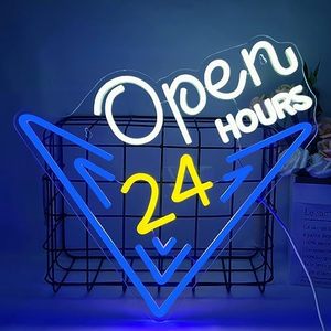 ป้ายไฟนีออน LED แบบเปิดร้าน รูปทรงวงรี หลายสี สำหรับตกแต่งร้านค้า ร้านอาหาร - Product Image 5