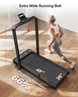 Tapis de marche motorisé compact et portable pour la maison, avec écran LED et télécommande, pour l'exercice cardiovasculaire et la remise en forme en intérieur