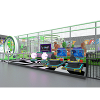 Centre de divertissement familial intérieur Aoleao Cyberpunk avec toboggan en spirale, trampoline, mur d'escalade, jeux interactifs, taille personnalisée pour centre commercial