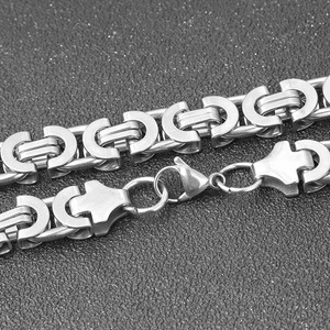 Stainless Steel <b>Cross</b> <b>Chain</b> Necklace 10MM Geometric Design Daily Wear Gift for Women - Product Image 4