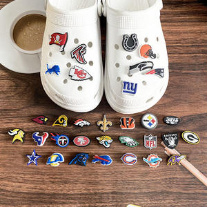 New PVC Lucky <strong>Charms</strong> Shoe <strong>Charms</strong> <strong>Football</strong> Sports Team Steeler Redskins Raider Baseball Basketball Team logo <strong>Charm</strong> for Ball Lover - Product Image 3