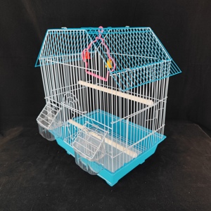 Colorato personalizzato gabbia di nidificazione di uccelli ferro plastica all'ingrosso con un solido pappagallo canarino imballato <span class=keywords><strong>in</strong></span> una scatola di vassoio di plastica - Product Image 5