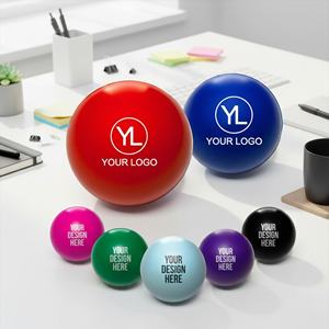 ของเล่นบีบคลายเครียดรูปทรงกลมทำจากโฟม PU พร้อมโลโก้สั่งทำแบบใหม่ ขายส่งสำหรับของขวัญส่งเสริมการขายทางธุรกิจ - Product Image 1