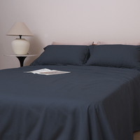 Parure de lit en coton pur teint 200 fils, drap plat et drap-housse, directement de l'usine HFW