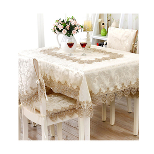 Handmade tan trong nước ren Khăn trải bàn ghế Bìa Set màu be Jacquard vải hiện đại oilproof khách sạn không thấm nước Khăn trải bàn - Product Image 1