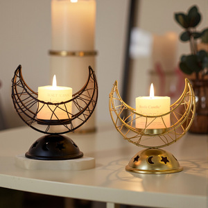 Encensoir portable en métal noir et or, style Moyen-Orient, traditionnel, Feng Shui, aromathérapie, orné d'une croissant gravée, pour salon - Product Image 2