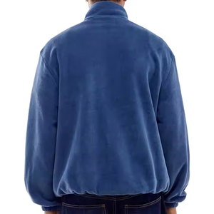 Sweat à capuche personnalisé 100% coton en gros pour hommes à manches longues fermeture éclair quart léger <span class=keywords><strong>col</strong></span> <span class=keywords><strong>polo</strong></span> décontracté surdimensionné pull à capuche - Product Image 4
