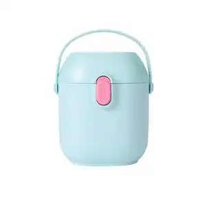 スプーン付きプラスチック製小型安全ベビーフードディスペンサー収納幼児用粉ミルク容器ボックス