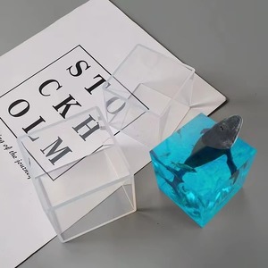 Transparent <b>Silicone</b> Square Resin Mold Cube Cake Mould Easy Release Non Stick DIY Craft <b>Baking</b> Tool - Product Image 3