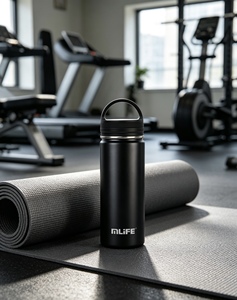 New Product 600ml Stainless Steel Custom Logo Vacuum Flask Travel Camping <strong>Thermos</strong> <strong>Bottle</strong> Sports Water <strong>Bottle</strong> With Lid Handle - Product Image 6