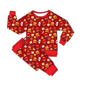 Ensembles bébé en bambou Ensembles de <span class=keywords><strong>sweat</strong></span>-shirts violets Ensembles de sport en bambou Ensembles de jogging écologiques pour enfants Ensembles de sport durables pour garçons - Product Image 3