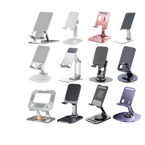 Desktop Phone Stand Alloy Universal Adjustable Mobile <b>Holder</b> For Desk Use Silver Black Multiple Colors - Product Image 1