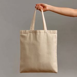 Bolsa de Compras de Lona de Algodón Reutilizable y Ecológica con Diseño de Tela - Product Image 1